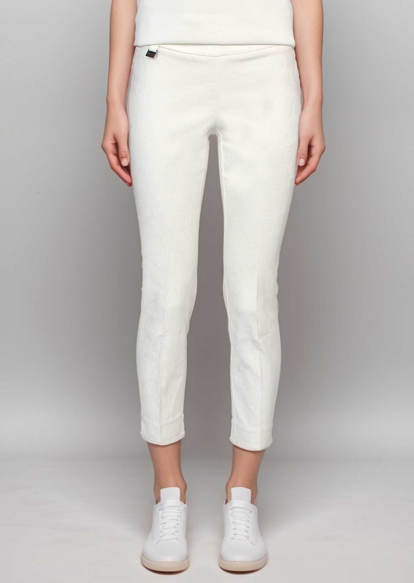 Floral Damask 28" Slim Ankle Pant Lisette L Montreal Canada