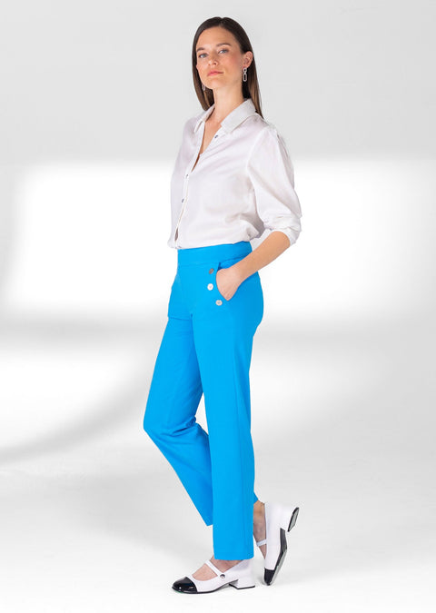 Tricotine 30'' Straight Pant With Buttonned Pockets