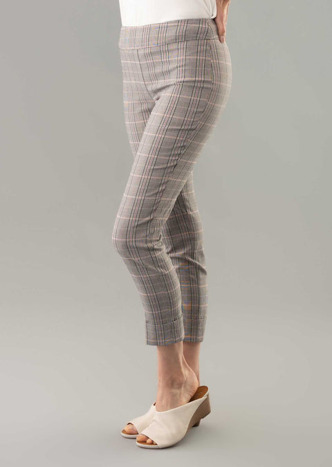 Birmingham Plaid 26'' Crop Ankle Pant With Cuffs