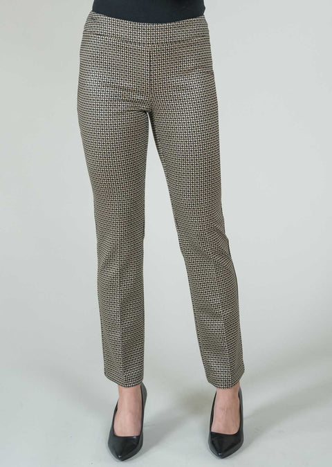 Lara Check 30" Straight Leg Pant