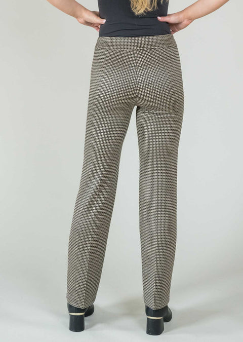 Lara Check 28" Straight Ankle Pant