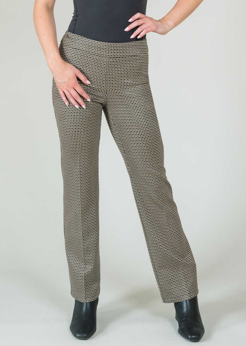 Lara Check 28" Straight Ankle Pant