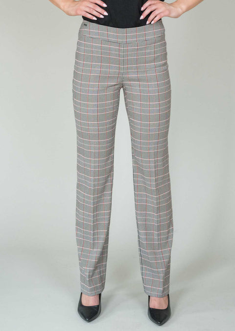 Willa Plaid Fabric 30" Straight Pant