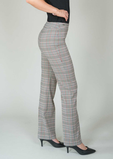 Willa Plaid Fabric 30" Straight Pant