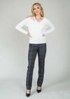 Marielle PlaidStraight Leg Pant 30 "W/ Pockets