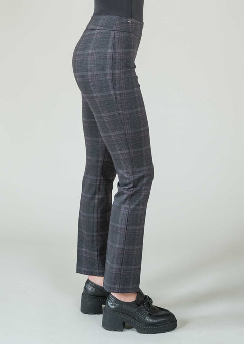 Marielle Plaid 28" Straight Ankle Pant