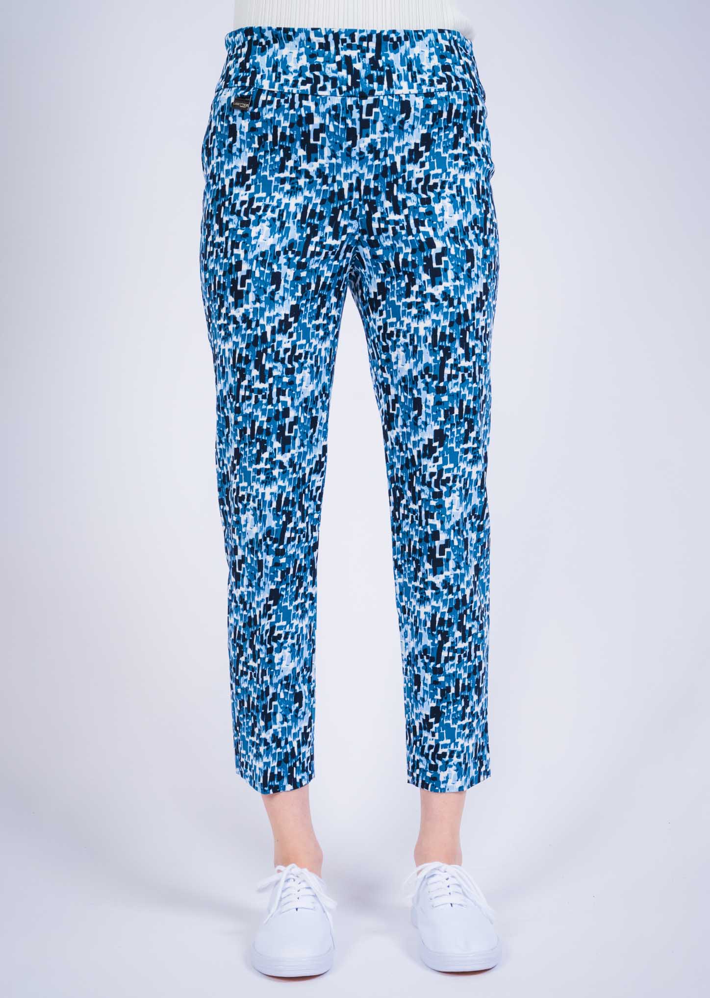 Brick Print 26" Slim Ankle Pant Lisette L Montreal Canada