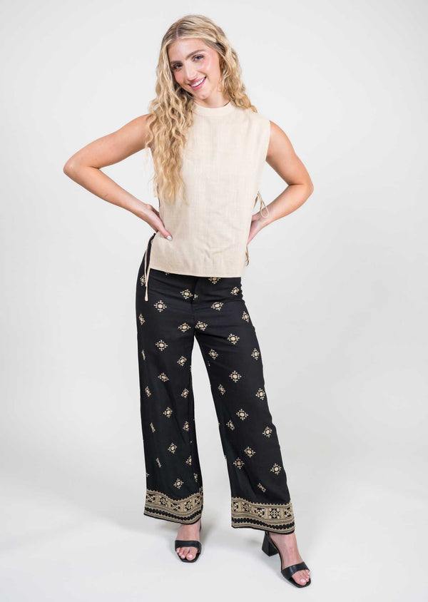 Pantalon brodé