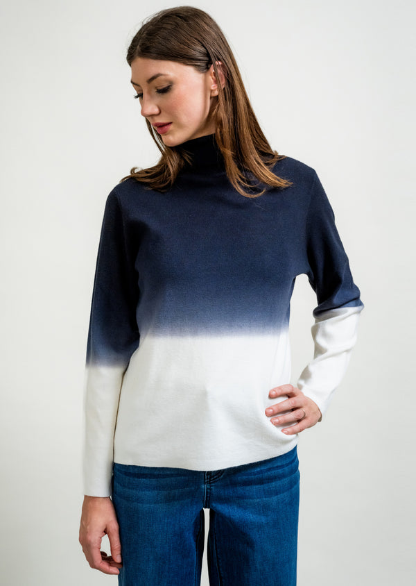 TWO-TONE OMBRE TURTLE NECK