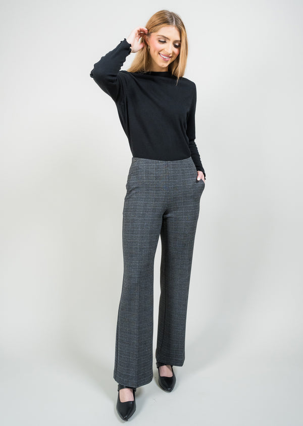 Waverley Plaid 31" Wide Leg Pant with Novelty Pockets