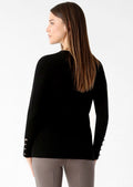 Juliette Fabric 25'' Long Sleeves Sweater With ''v'' Neck