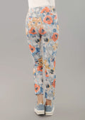 Canovas Print 28'' Straight Pant,5 Pockets & Rolled Up Cuffs