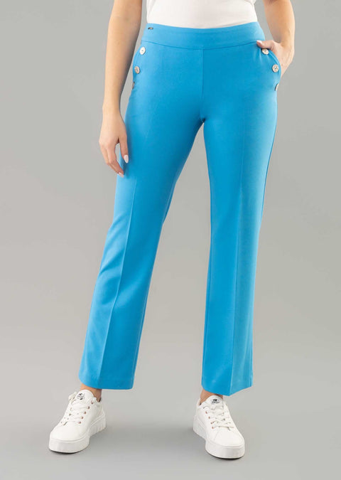 Tricotine 30'' Straight Pant With Buttonned Pockets