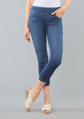 Hailey Denim 25'' Thinny Crop Pant With Glitter