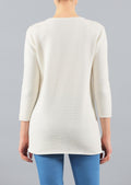 Casey 25" Knitted Sweater With "U" Neck