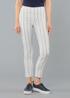 Butler Stripe Pattern 28'' Ankle Pant, No Waistband