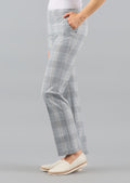 Farina Plaid 30'' Straight Pant With Pockets